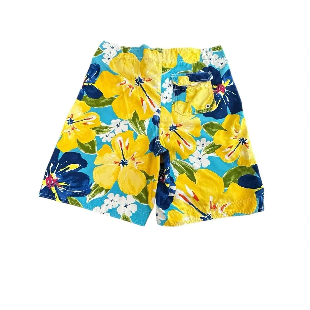 Abercrombie & Fitch Men Swim Board Shorts Medium Floral Surf Beach Y2K 90s FF2-3